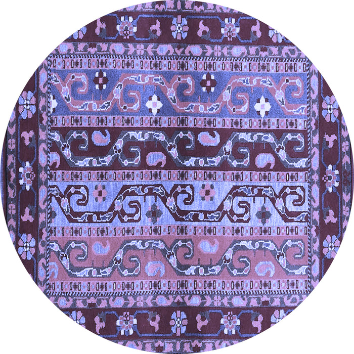 Round Machine Washable CON3089X Blue CON3089X Rug, wshcon3089blu