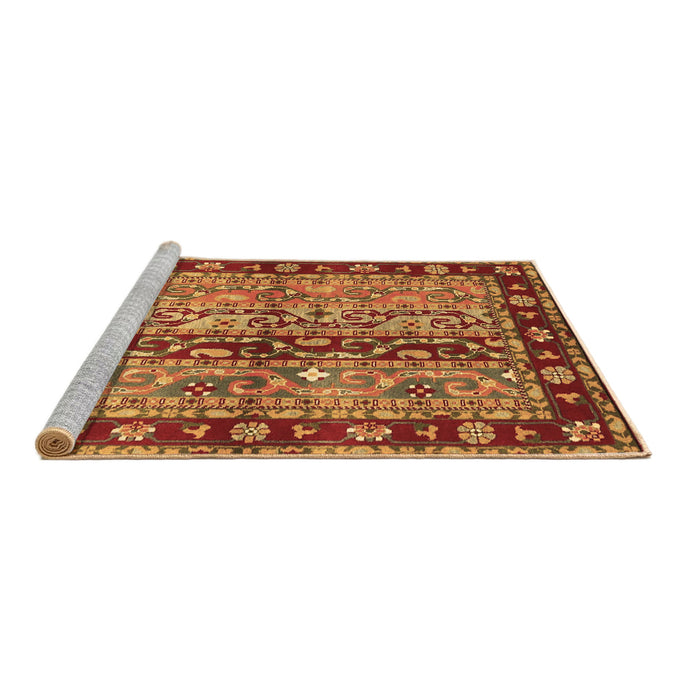Sideview of Machine Washable CON3089X Brown CON3089X Rug, wshcon3089brn