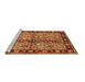 Sideview of Machine Washable CON3089X Brown CON3089X Rug, wshcon3089brn