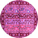 Round Machine Washable CON3089X Purple CON3089X Area Rugs, wshcon3089pur