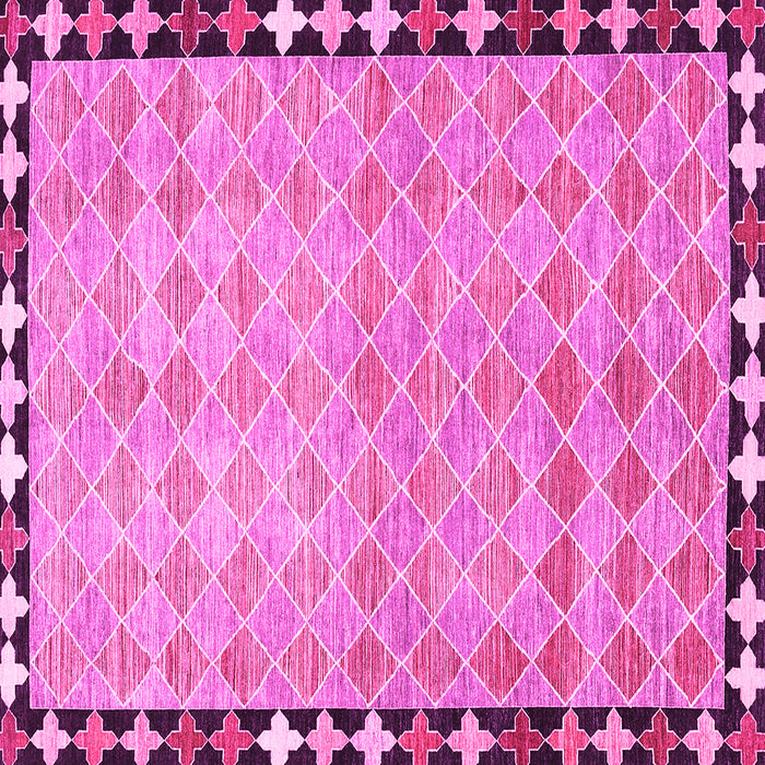 Square Southwestern Pink Country Rug, con308pnk