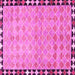 Square Southwestern Pink Country Rug, con308pnk