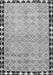 Serging Thickness of Machine Washable Southwestern Gray Country Rug, wshcon308gry
