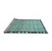 Sideview of Machine Washable Southwestern Light Blue Country Rug, wshcon308lblu