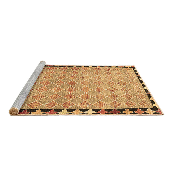 Sideview of Machine Washable Southwestern Brown Country Rug, wshcon308brn