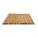 Sideview of Machine Washable Southwestern Brown Country Rug, wshcon308brn