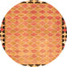 Square Southwestern Orange Country Rug, con308org