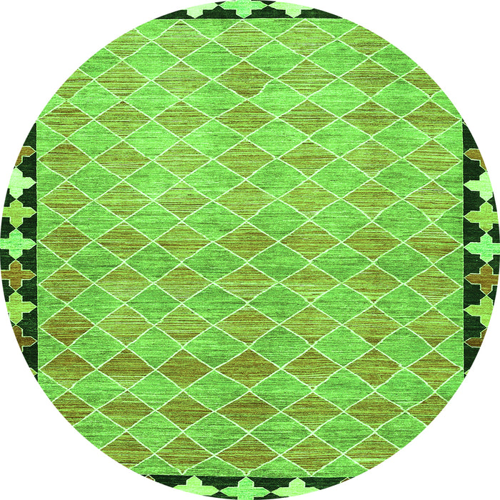 Square Southwestern Green Country Rug, con308grn