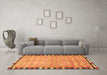 Machine Washable Southwestern Orange Country Area Rugs in a Living Room, wshcon308org