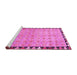 Sideview of Machine Washable Southwestern Pink Country Rug, wshcon308pnk