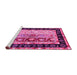 Sideview of Machine Washable CON3090X Pink CON3090X Rug, wshcon3090pnk