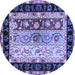 Round Machine Washable CON3090X Blue CON3090X Rug, wshcon3090blu