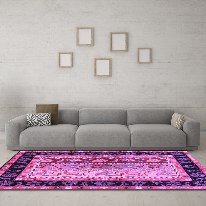 Machine Washable CON3090X Purple CON3090X Area Rugs in a Living Room, wshcon3090pur