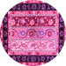 Round Machine Washable CON3090X Pink CON3090X Rug, wshcon3090pnk