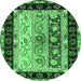 Round Machine Washable CON3090X Emerald Green CON3090X Area Rugs, wshcon3090emgrn