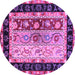 Round Machine Washable CON3090X Purple CON3090X Area Rugs, wshcon3090pur