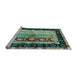 Sideview of Machine Washable CON3090X Light Blue CON3090X Rug, wshcon3090lblu