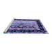 Sideview of Machine Washable CON3090X Blue CON3090X Rug, wshcon3090blu