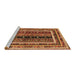 Sideview of Machine Washable Oriental Brown Traditional Rug, wshcon3091brn