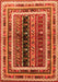 Serging Thickness of Machine Washable Oriental Orange Traditional Area Rugs, wshcon3091org