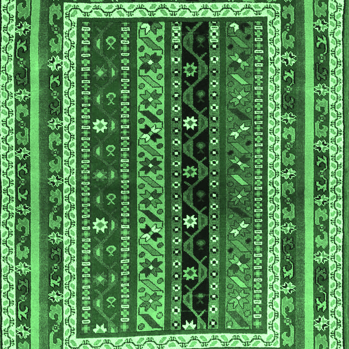 Machine Washable Oriental Emerald Green Traditional Area Rugs, wshcon3091emgrn
