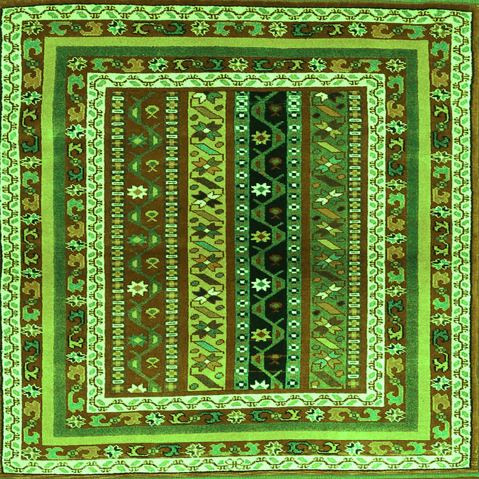 Serging Thickness of Oriental Green Traditional Rug, con3091grn