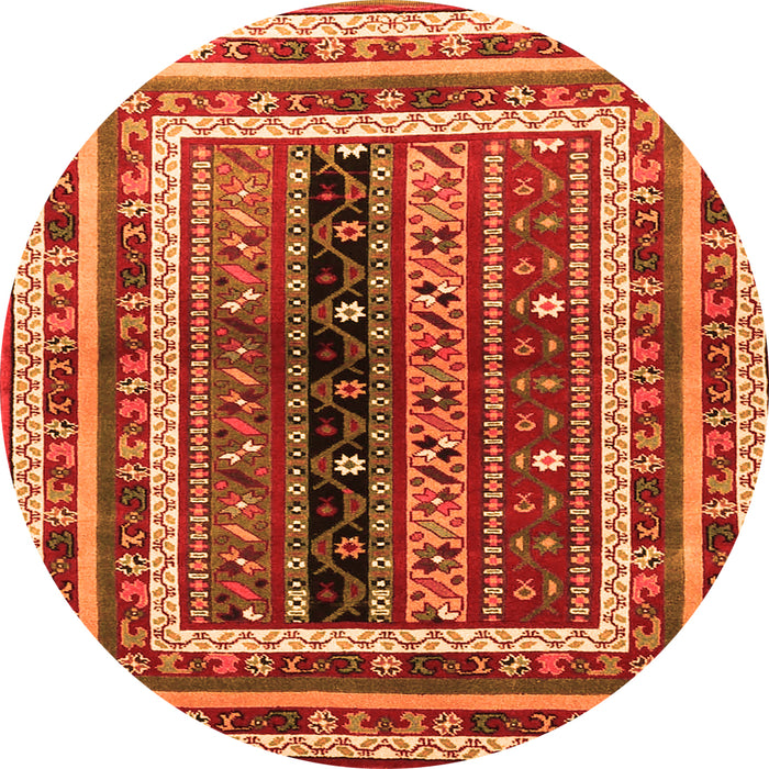 Square Oriental Orange Traditional Rug, con3091org
