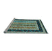 Sideview of Machine Washable Abstract Light Blue Contemporary Rug, wshcon3092lblu