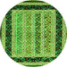 Machine Washable Abstract Green Contemporary Area Rugs, wshcon3092grn