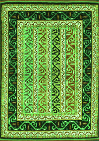 Abstract Green Contemporary Rug, con3092grn