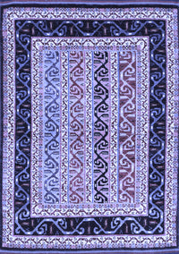 Abstract Blue Contemporary Rug, con3092blu