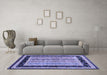 Machine Washable Abstract Blue Contemporary Rug in a Living Room, wshcon3092blu