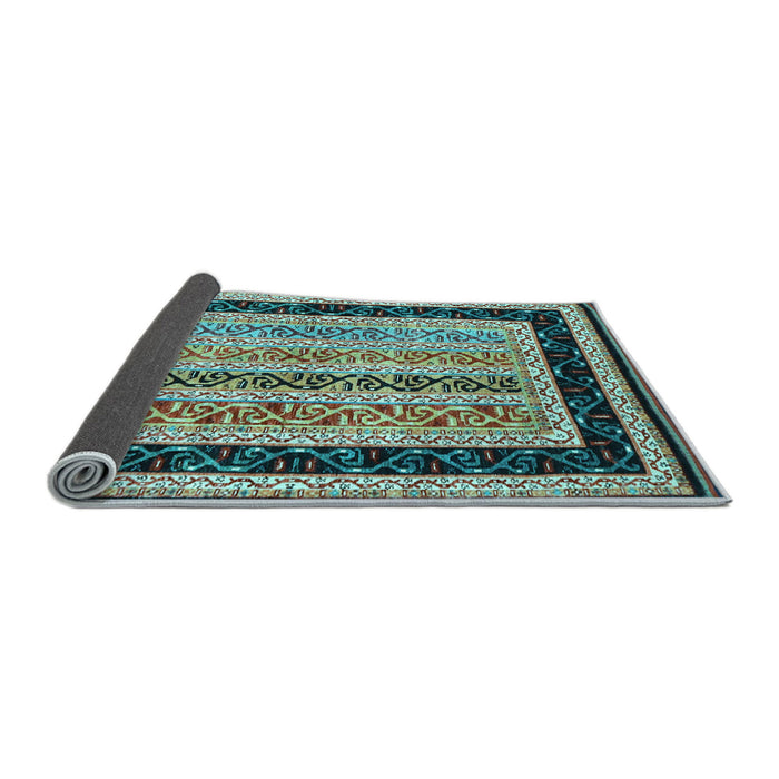 Sideview of Abstract Light Blue Contemporary Rug, con3092lblu