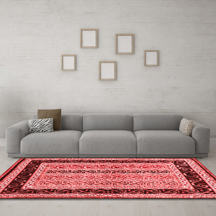 Contemporary Red Washable Rugs