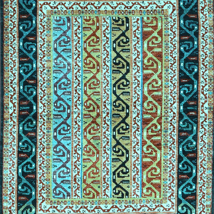 Machine Washable Abstract Light Blue Contemporary Rug, wshcon3092lblu