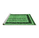 Sideview of Machine Washable Abstract Emerald Green Contemporary Area Rugs, wshcon3092emgrn