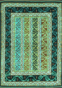 Abstract Turquoise Contemporary Rug, con3092turq