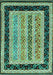 Abstract Turquoise Contemporary Rug, con3092turq