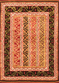 Abstract Orange Contemporary Rug, con3092org