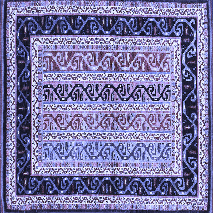 Square Machine Washable Abstract Blue Contemporary Rug, wshcon3092blu