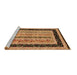 Sideview of Machine Washable Abstract Brown Contemporary Rug, wshcon3092brn