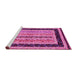 Sideview of Machine Washable Abstract Pink Contemporary Rug, wshcon3092pnk