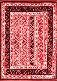 Abstract Red Contemporary Rug, con3092red