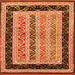 Serging Thickness of Abstract Orange Contemporary Rug, con3092org