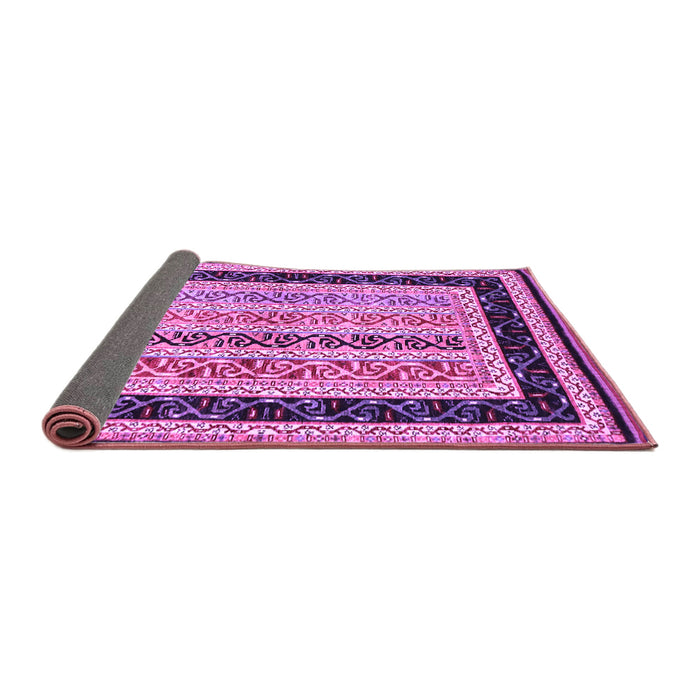Sideview of Abstract Purple Contemporary Rug, con3092pur