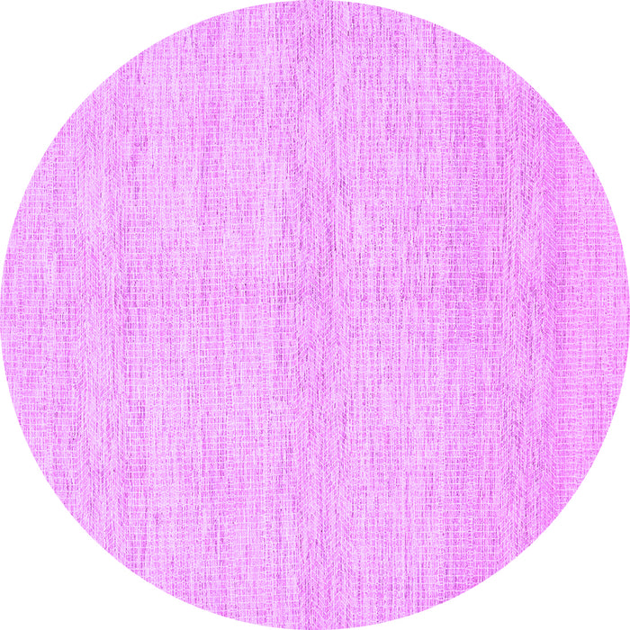 Round Machine Washable Solid Purple Modern Area Rugs, wshcon309pur