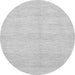 Machine Washable Solid Gray Modern Rug, wshcon309gry