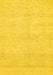 Machine Washable Solid Yellow Modern Rug, wshcon309yw