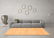 Machine Washable Solid Orange Modern Area Rugs in a Living Room, wshcon309org