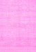 Machine Washable Solid Pink Modern Rug, wshcon309pnk